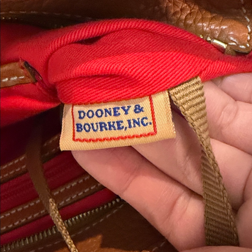 Dooney & Bourke French Caramel Lexington Pebble Grain Leather Tote Bag/ Like New - Picture 10 of 16